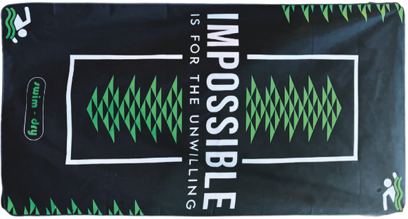 Swimdry Sea Breeze Towel: Impossible (Black & Green)