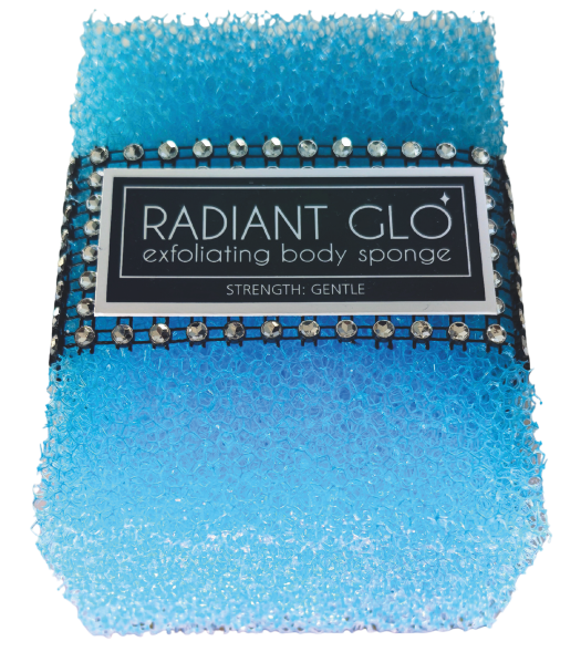 Radiant Glo Exfoliating Sponge (Blue - semi-coarse)