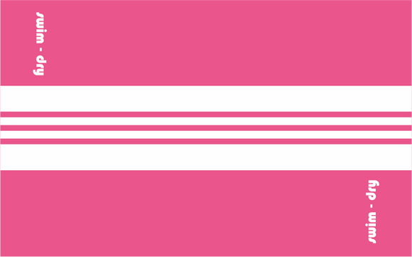 Sea Breeze Plus Towel: Pink & White Stripe